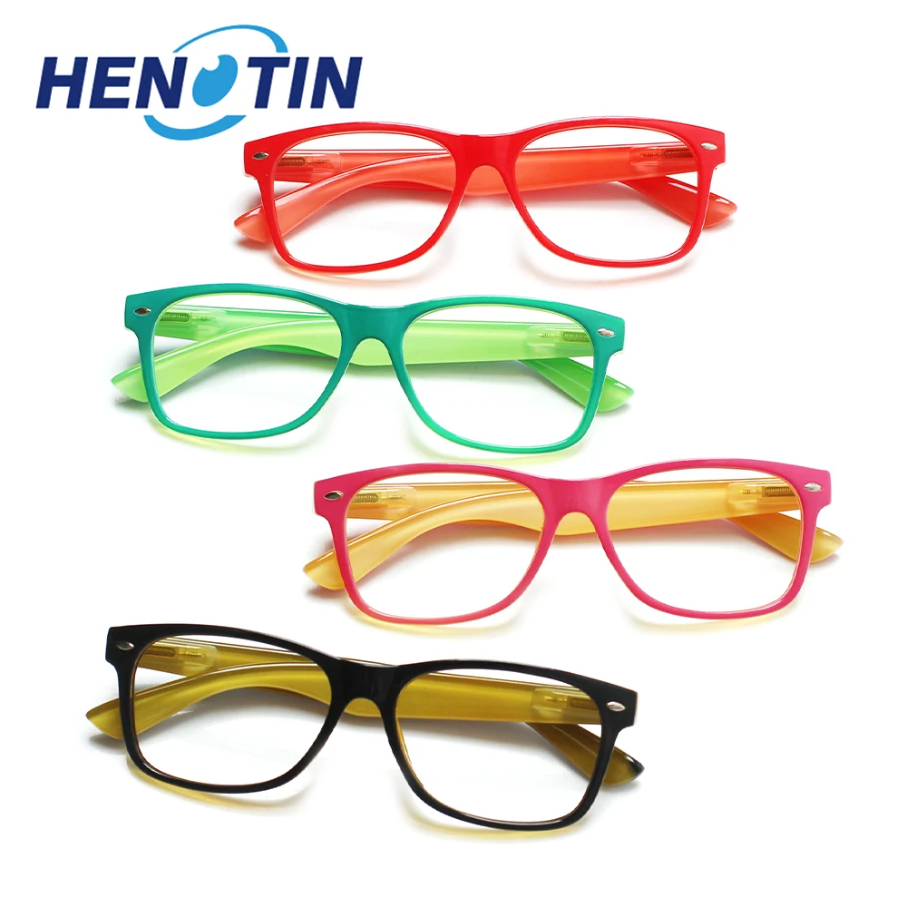 

Henotin 2022 New Reading Glasses Men Women Optical Lens HD Presbyopia Magnifying Eyewear with Spring Hinge Decorative Eyeglasses