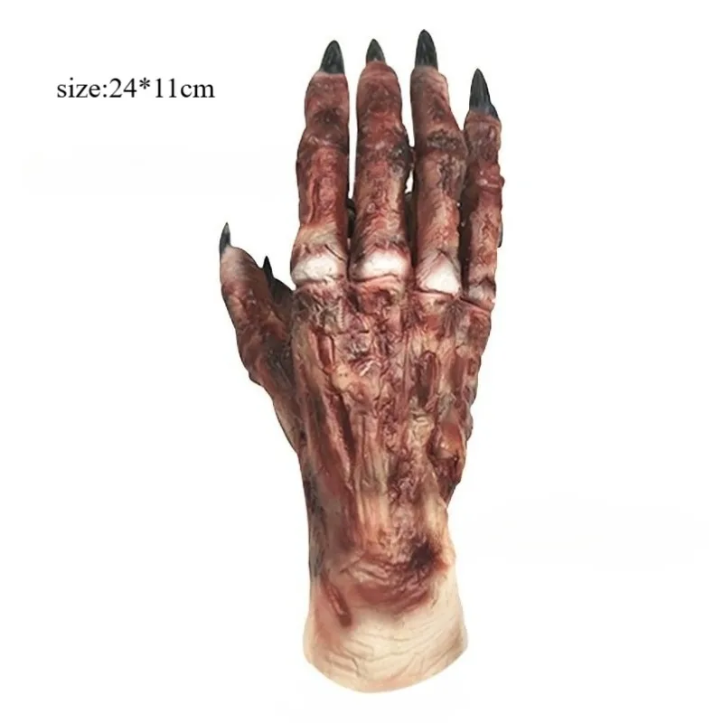 Halloween Mummy Mummy Latex Gloves Child Costume Props Simulation Horror Costume 2025 New Trend Gloves Cosplay