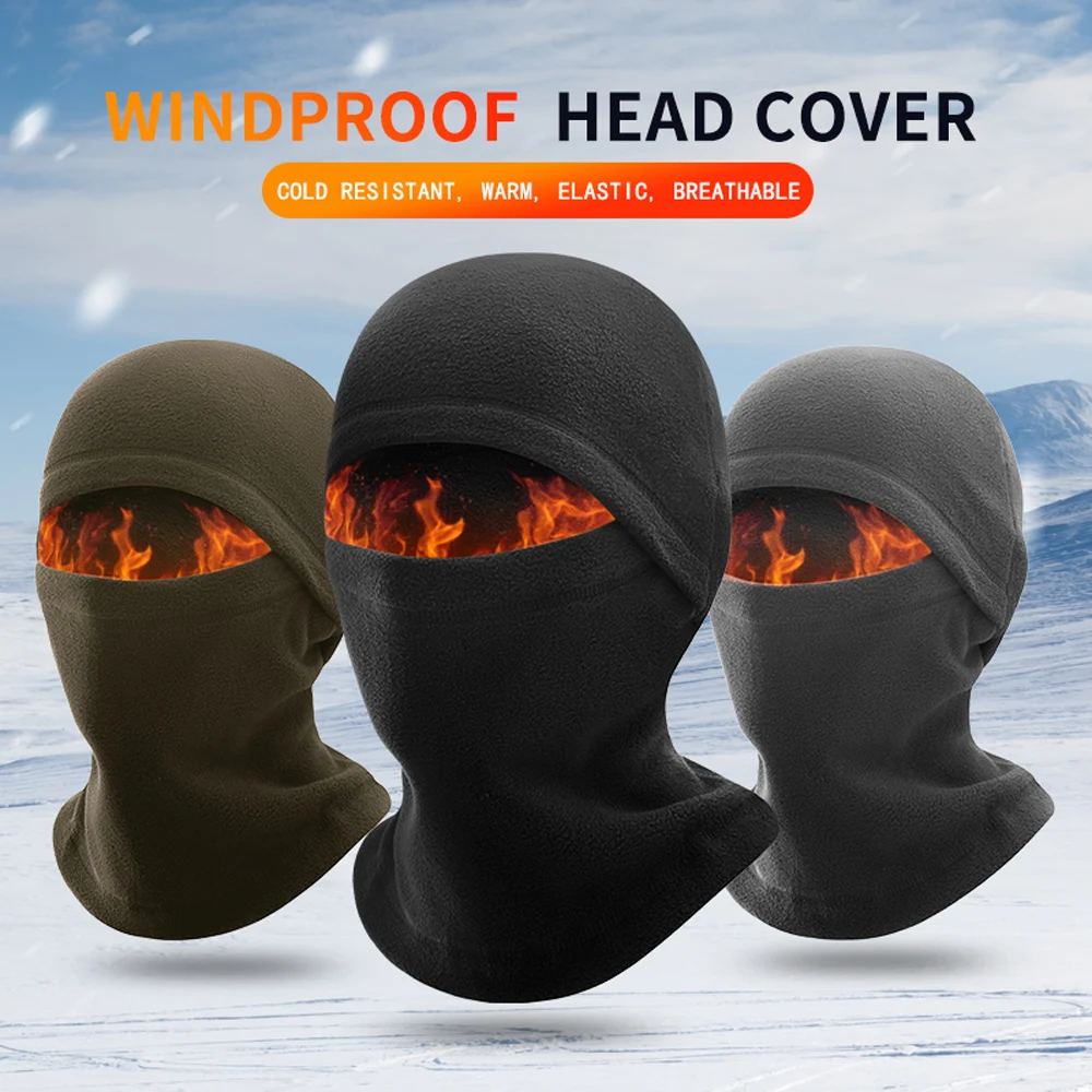 Cycling warm mask multifunctional Balaclava neck cover windproof ski hat polar fleece sports warm head cover