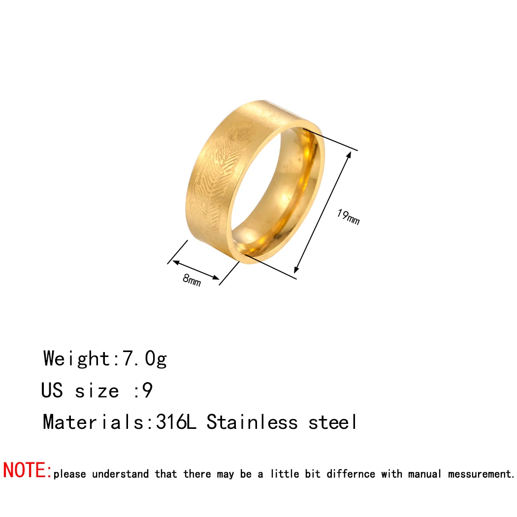 Kinitial Korean Minimalist Feather Rings Female Women Wedding Band Stainless Steel Unisex Stackable Ring Gift