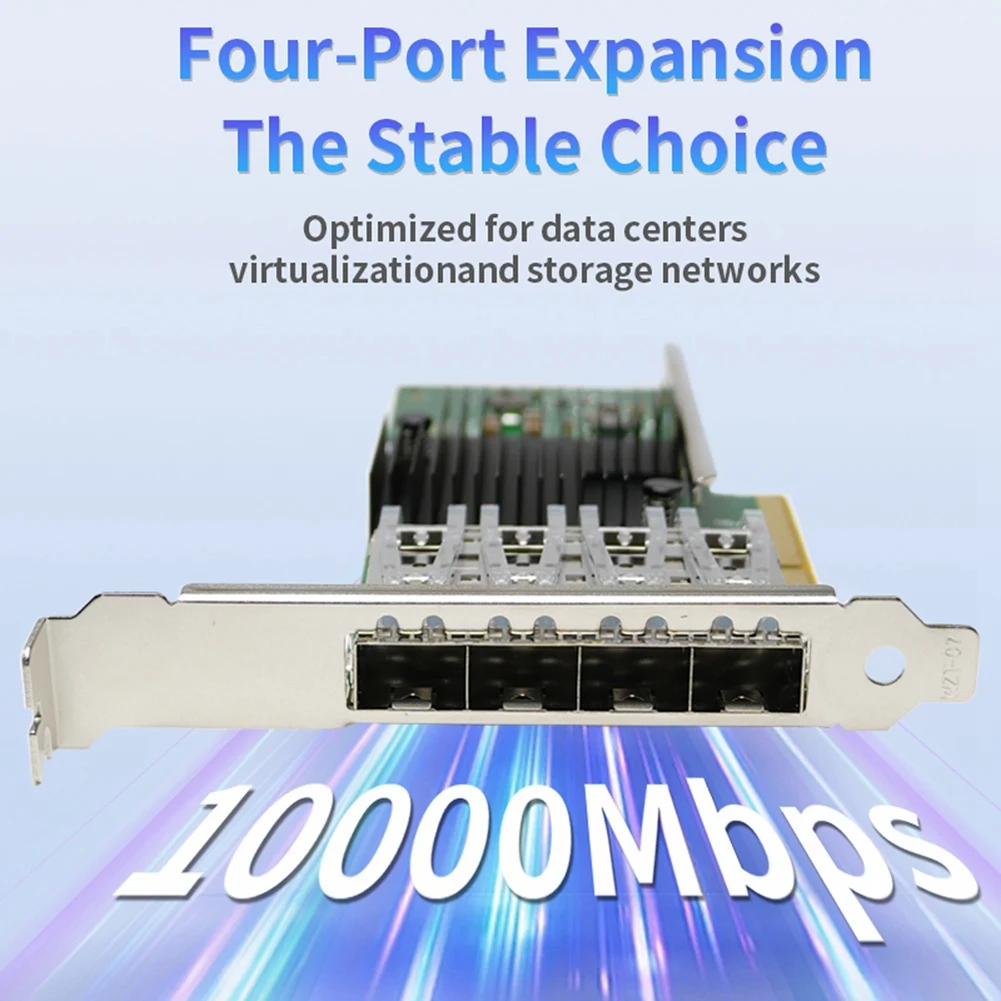 Classic-X710-DA4 Pcie X8 LAN Ethernet Card SFP+10 Gigabit Quad Port NIC Fiber Network Adapter For Server NAS Esxi Freenas