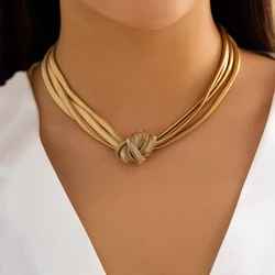 Ingemark Exaggerated Chunky Twisted Snake Chain Necklace Women Sexy Vintage Clavicle Choker Grunge Neck Jewely Steampunk Bijoux