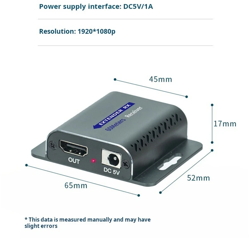 ビデオモニター送信機,アルミニウム合金エクステンダー,4k,60hz互換,60m, 120m,rj45 ir,uhd,hdr v2.0,1080p