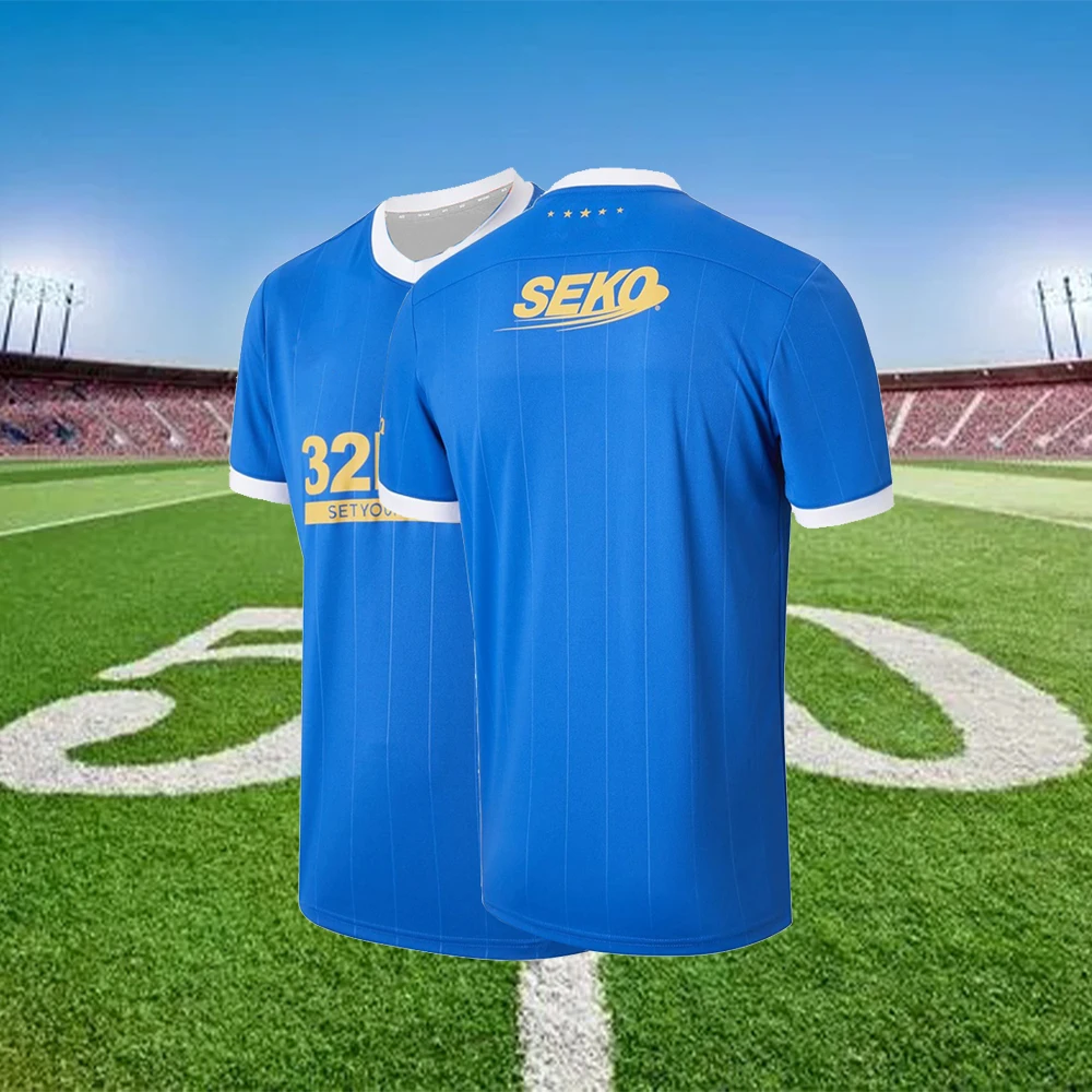 

Классический футбольный трикотаж Rangers FC Away Jersey 2025 года, мужская и женская дышащая мотоциклетная быстросохнущая футболка с 3D принтом