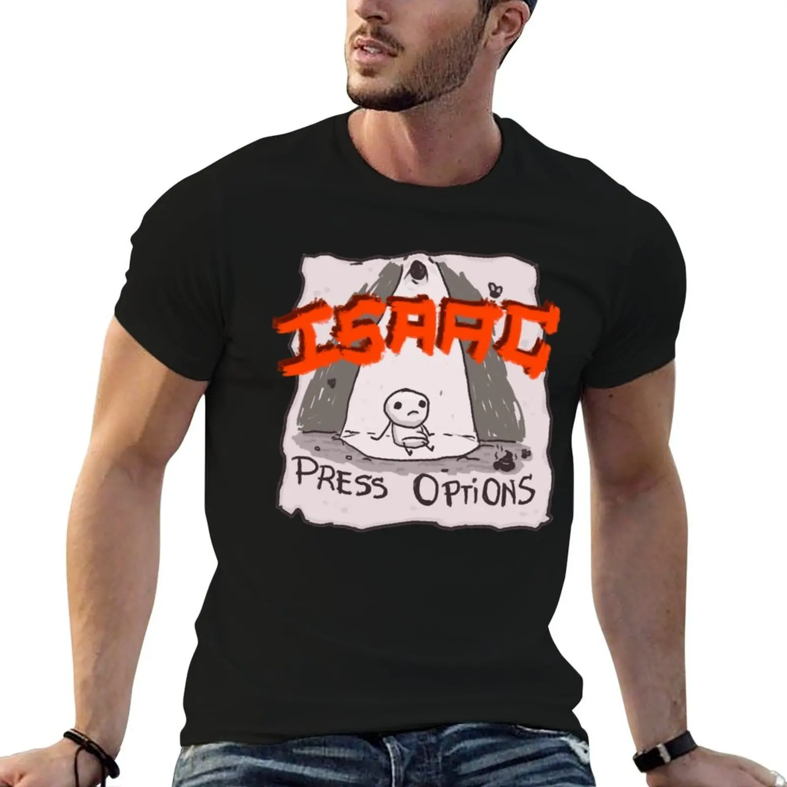 The Binding of Isaac Start Options T-Shirt man t shirt designer t shirts with prints t shirts for man cotton funny T-shirt