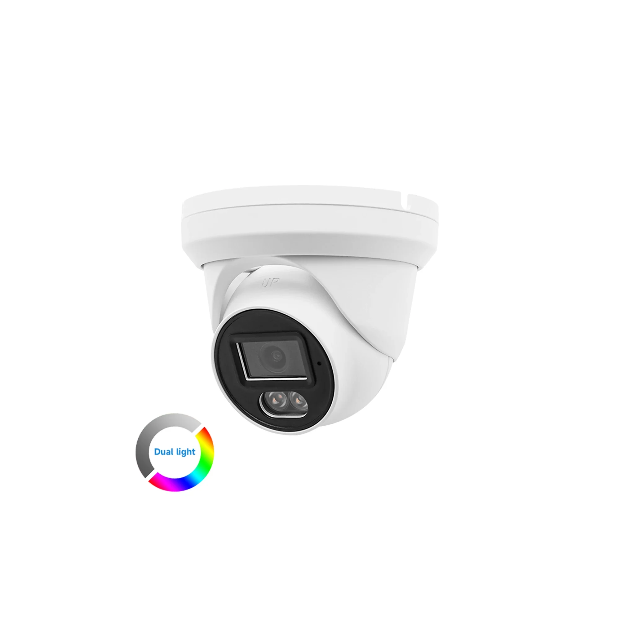 

Full Color IR&Warmlight Smart Hybrid Light 8MP 4K Mini Turret Security IP Camera 2.8mm POE Build in Mic. Smart Motion Detection