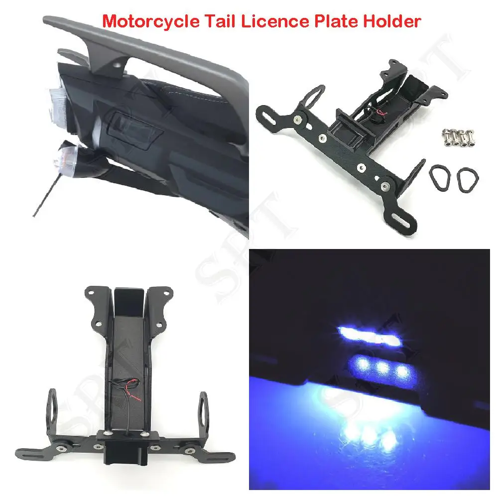 Fit For Yamaha MT-09 Tracer 900 GT ABS Motorcycle Accessories LED Lighting Lamp Bracket Rear License Plate Holder FJ09 2015-2020
