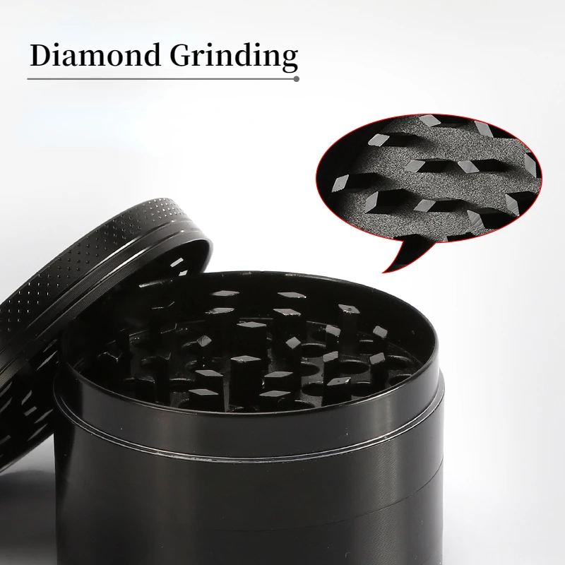 40mm Zinc Alloy Smoke Grinder 4 Layer Metal Herb Tobacco Crusher Cigar Processing Shredder Smoking Pipe Accessories