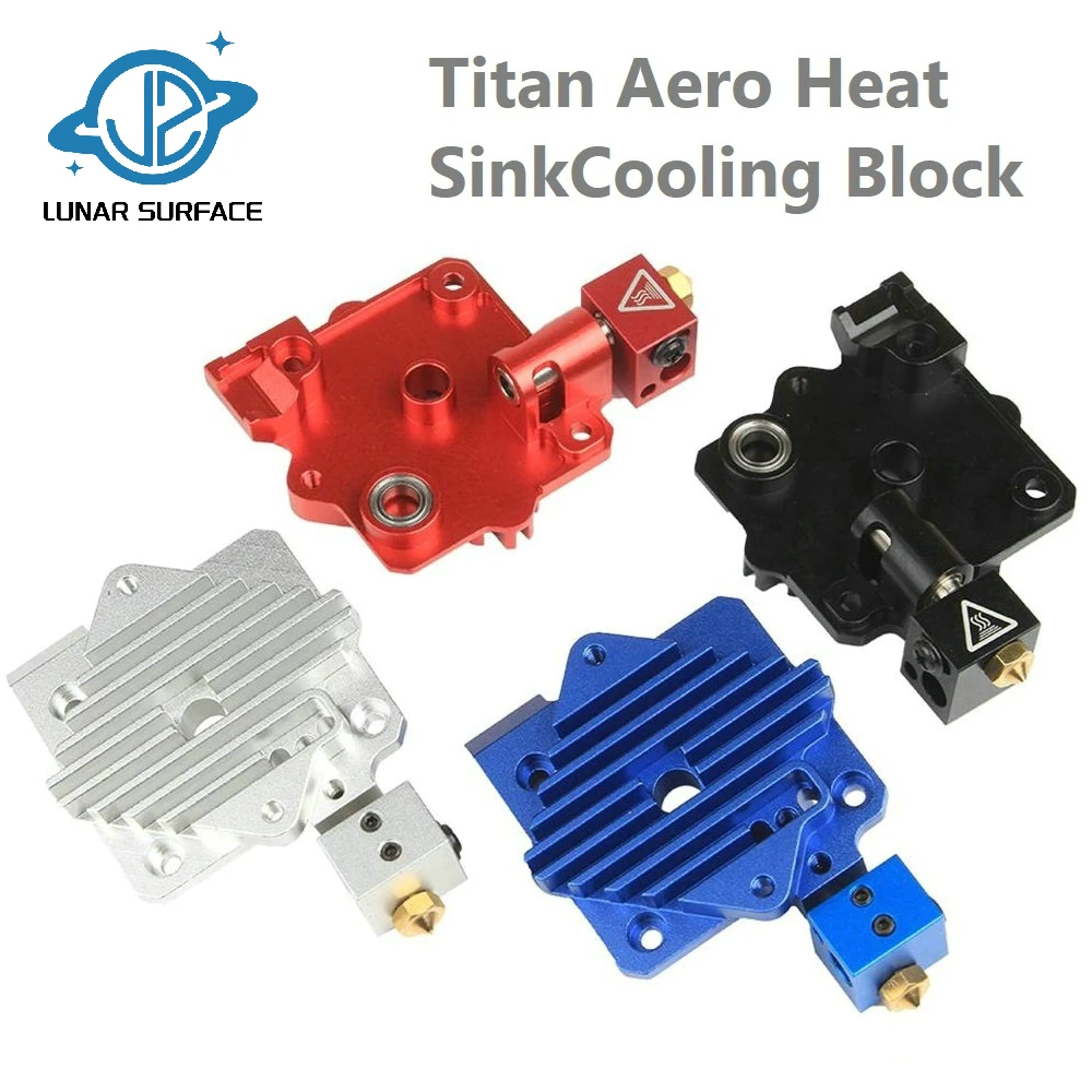 

LS-3D Printer Parts Titan Aero Heat Sink Cooling Block V6 Extruder Short Range Hotend 1.75mm Radiator For 3D Printer J-Head