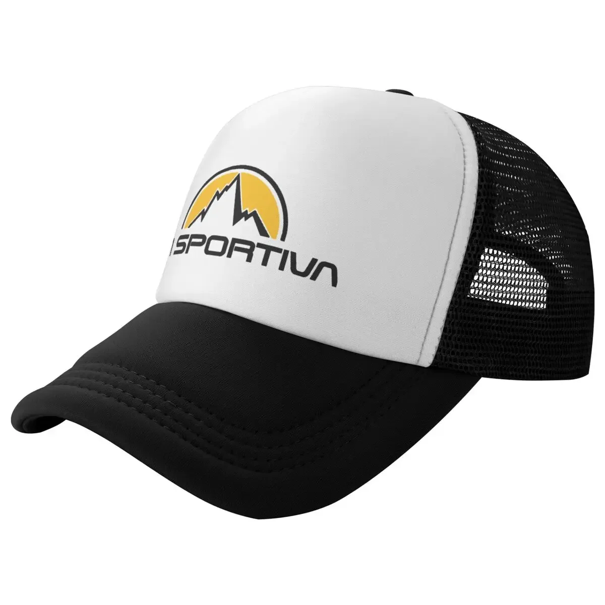 La Sportiva Logo Mesh Trucker Hat Stylish Summer Cooling Mesh-back Snapback Cap Adjustbale For Casual Wear