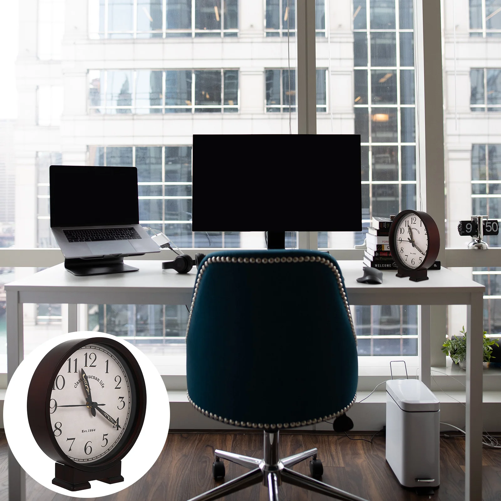 

1Pcs Vintage Decorative Clock Elegant Bedside Table Clock for Home Office Coffee Shop Christmas Gift Desktop Decoration