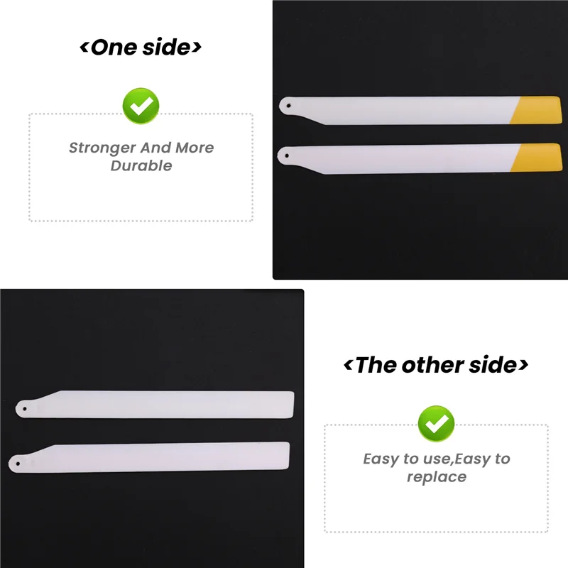 ABKQ-3Pair RC helicóptero de juguete actualización C138 juego de alas de Rotor para RC ERA C138 Bell 206 1:33 piezas de helicóptero de juguete RC amarillo blanco