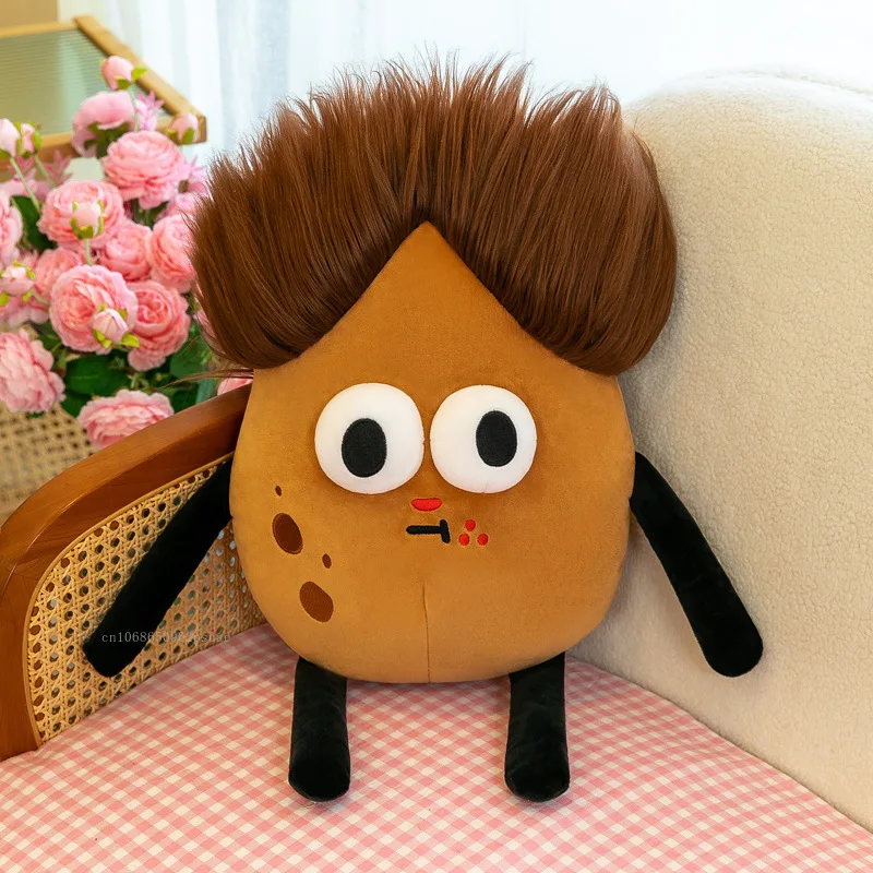 30-50CM divertido pelo frito patatas juguete DIY estilo muñecas súper suaves decoración del hogar llavero de felpa boca grande regalos de cumpleaños 1 Uds felpa