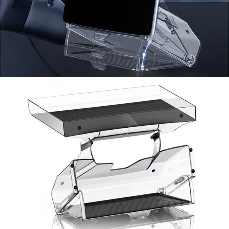 

For Tesla Model Y Juniper/3 Highland/YL Storage Box Under Center Console Screen ETC Anti-Slip Storage Car Interior Accessories