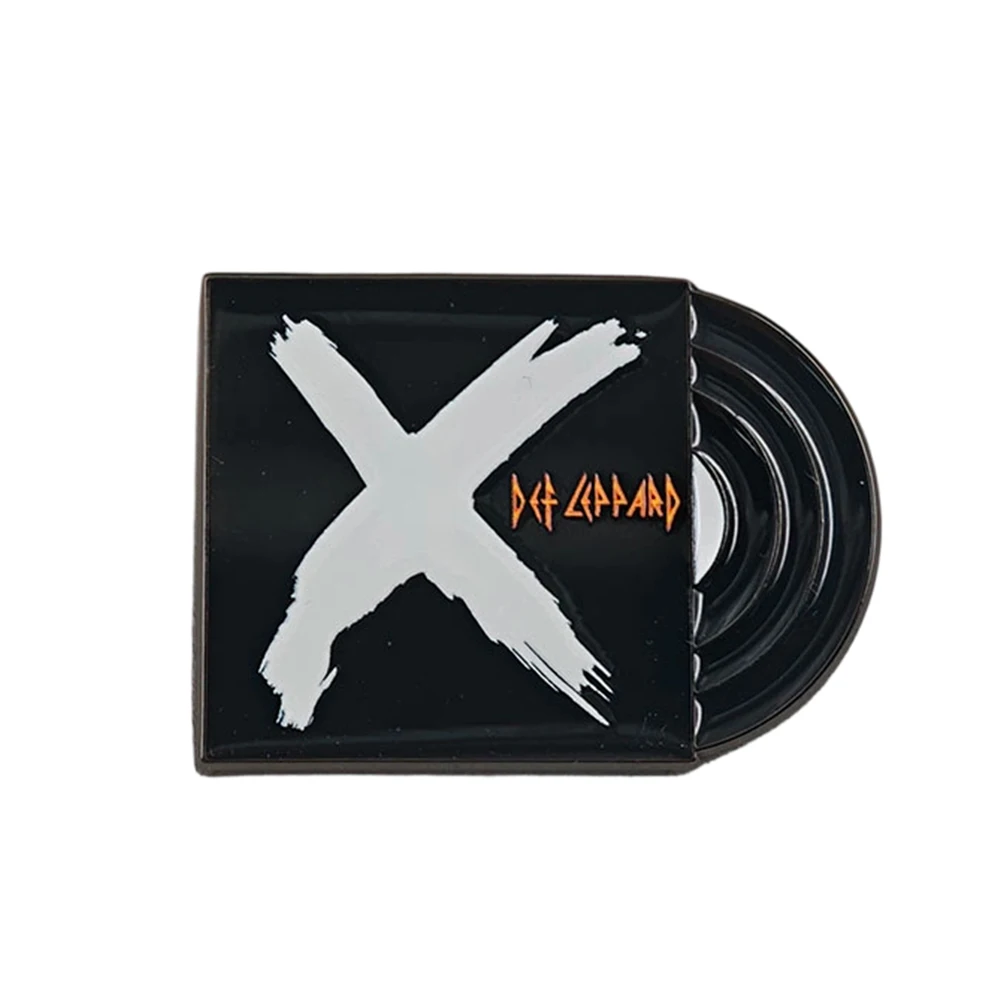 X Ten Album Metallbrosche Heavy Metal Rock Band Schallplatten-Logo Anstecknadel Musik-Fan-Sammlerstück Schmuck Jacken-Taschen-Charm Geschenk – Detail 1