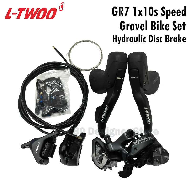 LTWOO 1x10S GR7 Hydraulic Disc Brake Shifter 10s Hydraulic Derailleur for Gravel Bike Rear Derailleur for 10v 11-46T Cassette