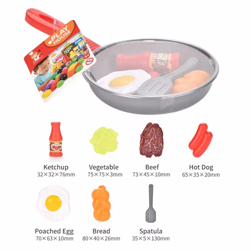 Kochgeschirr Steak Topf Pfanne Spielzeug Kochen Spielen Kinder Rollenspiel Küche Spielen Küche Spielzeug Set Miniatur Küche Simulation Lebensmittel