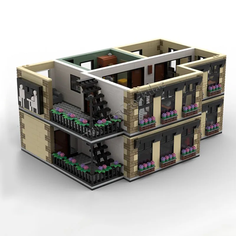 2116 Parti Ufficio squisito Blocchi modulari Architettura moderna Modello Set Giocattoli fai da te Bambini Assemblaggio Regali di compleanno per bambini