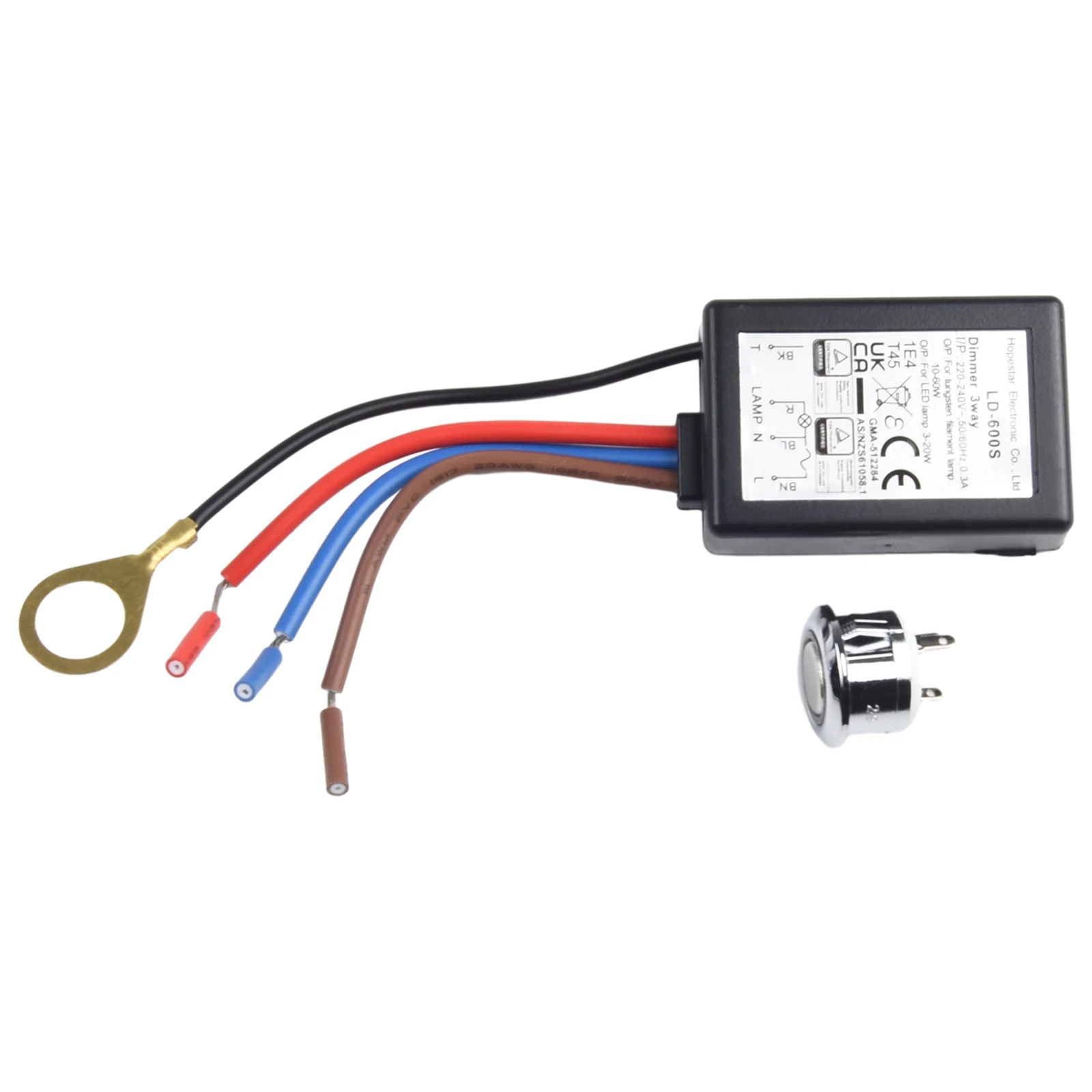 Touch-Schalter, induktiver Schalter, 3-Wege-Touch-Dimmung, Dimmen/EIN AUS, EU-Typ, induktiver Schalter, PVC-Solararmaturen, 1 Stück