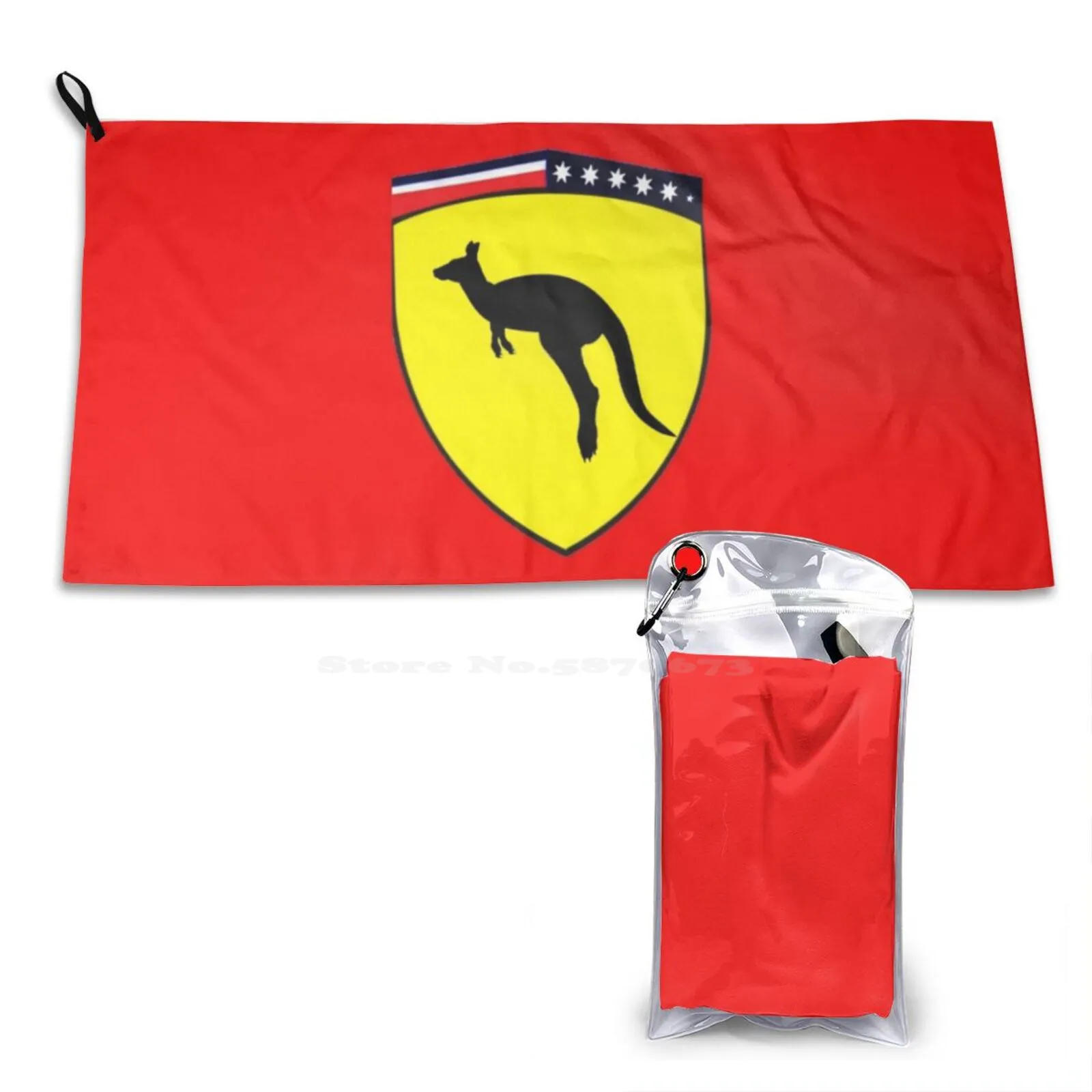 Prancing Roo 3D Print Pattern Towel Soft Towel Prancing Horse Kangaroo Australia Austria Holden Ute