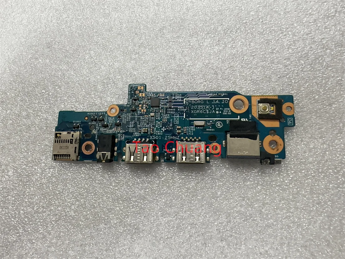 FOR Dell Latitude 3420 E3420 Ethernet SD Card Reader Audio USB Board Switch Button Board 203514-1