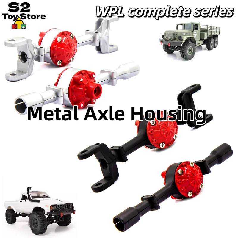 

WPL Metal Front And Rear Axle Housings Upgrade Parts For WPL RC Military Truck SZ Truck 1/16 Crawler Modified Accessories