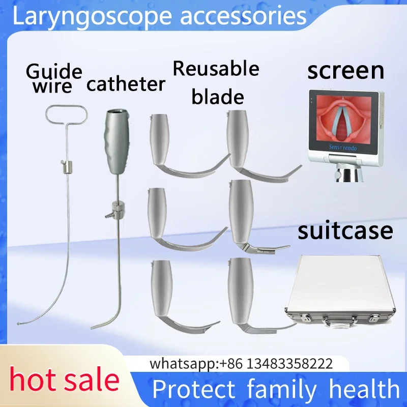 2026 New Only Accessories Video Laryngoscope Stainless Steel Blade, Guide Wire And Screen Accessories