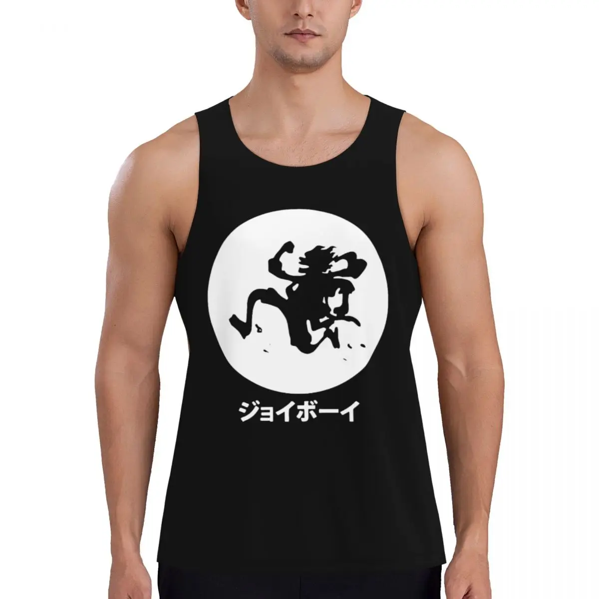 Luffy Gear 5 Moon One Piece Bodybuilding Muscle Tank Top Herren Weste Kompression Ärmelloses Unterhemd Gym Fitness Kleidung