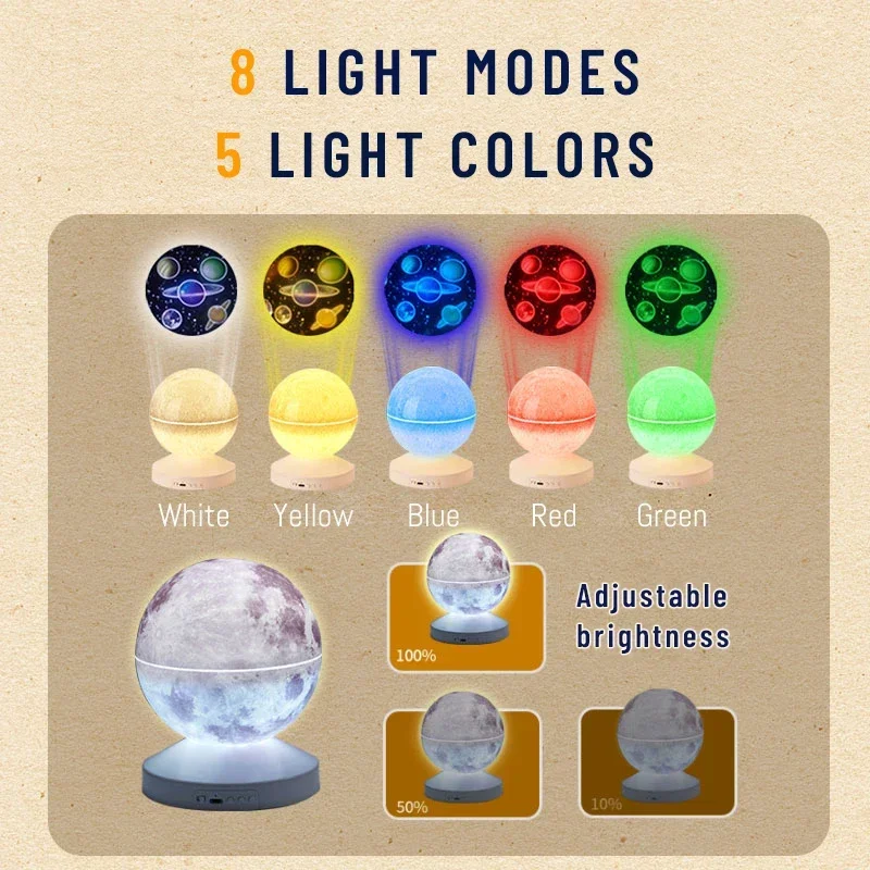 Intelligent AR Lunar Observatory Starry Sky Light LED Starry Sky Projection Light Children's Projection Sleep Light Nightlight