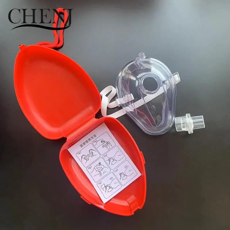 1pc Resuscitator Rescue Emergency First Aid Masks CPR Breathing Mask Mouth Breath One-way Valve Professional First Aid Tools