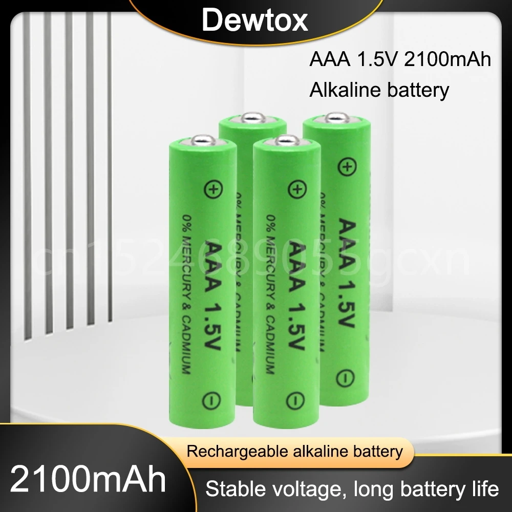 New AAA Rechargeable Battery 1.5V 2100mah Alkaline Batteries for Remote Control Electronic Toys LED Light Shaver Radio