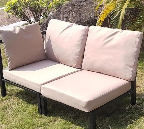 Modern and simple, outdoor wrought iron sofa chair, garden courtyard, double seat, waterproof and sun protection