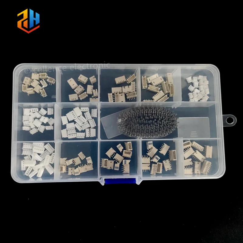 440pcs ZH1.5 1.5mm Pitch Wire-to-Board Connector Kit Horizontal and Vertical SMD Pin Header Terminal Housing (2/3/4/5 Pin)