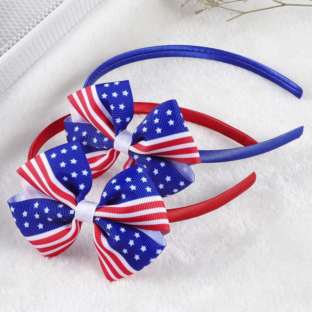 Grampo de cabelo com bandeira da américa, grampos de cabelo com laço vermelho para crianças, dia da independência, 4 de julho, dia da bandeira nacional, acessórios patrióticos para cabelo