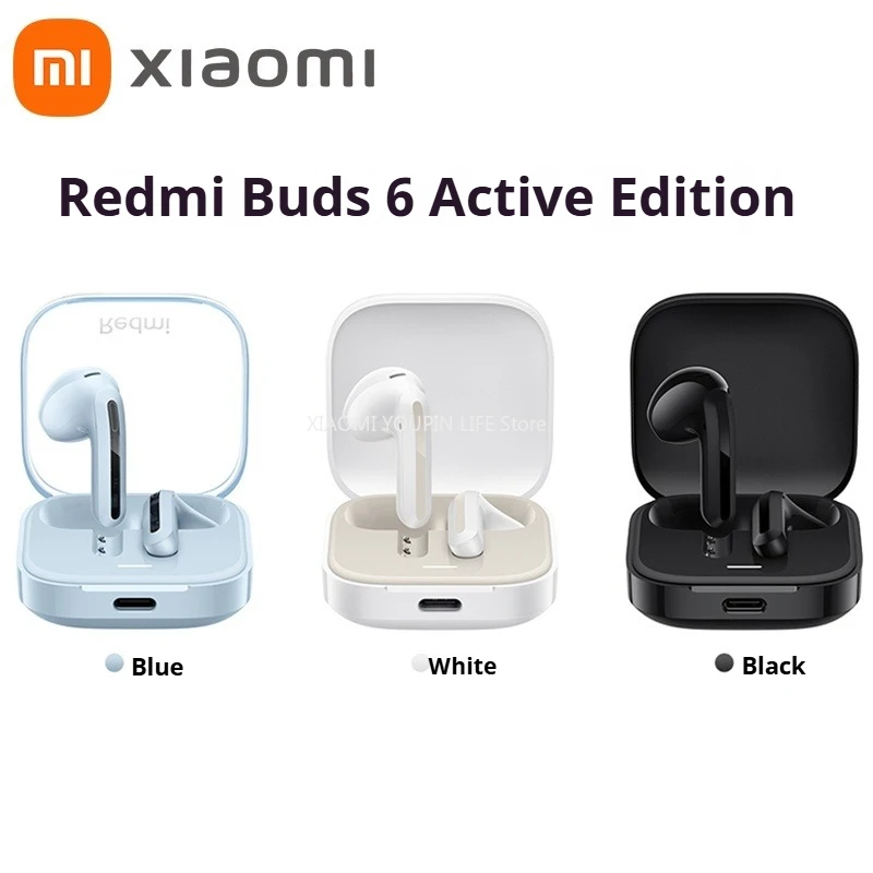 

Беспроводные наушники Xiaomi Redmi Buds 6 Vitality Edition с Bluetooth 5.4, шумоподавлением, 30 часами автономной работы, 5 режимами настройки, новинка