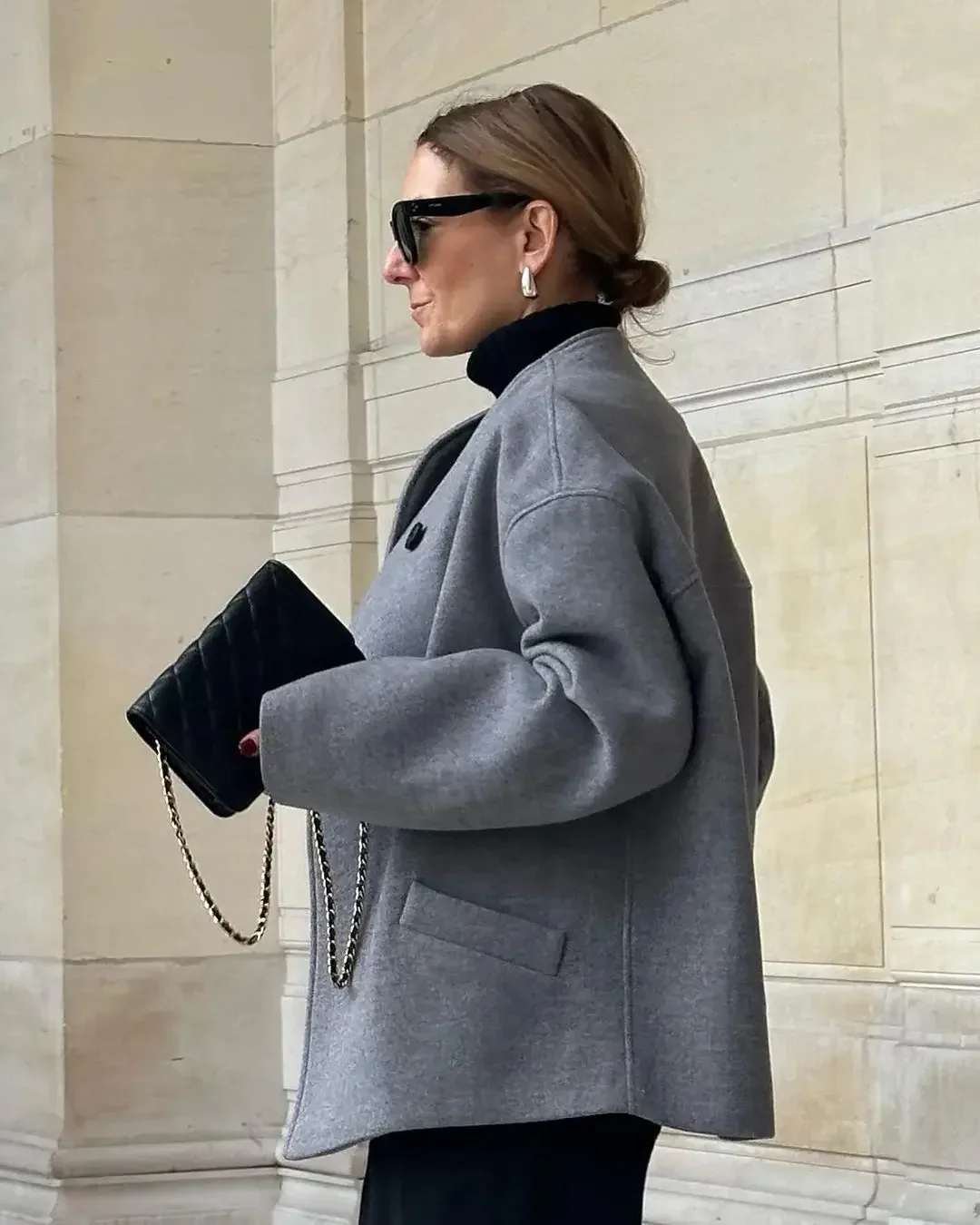 

Women's Coats Autumn 2025 Korean Mia Muse Loose Outerwear Urban Office Casual Long Sleeve Double-Breasted Button Overcoat Jacket