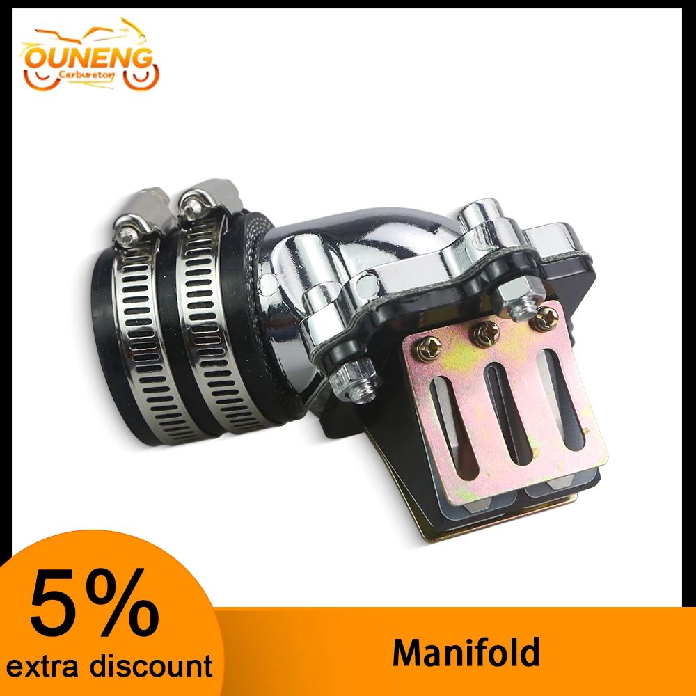 1E40QMB 3KJ 4DM Horizontal Intake Manifold For Yamaha JOG 50 90 Aerox 50 Minarelli Carburetor PZ28 PE24
