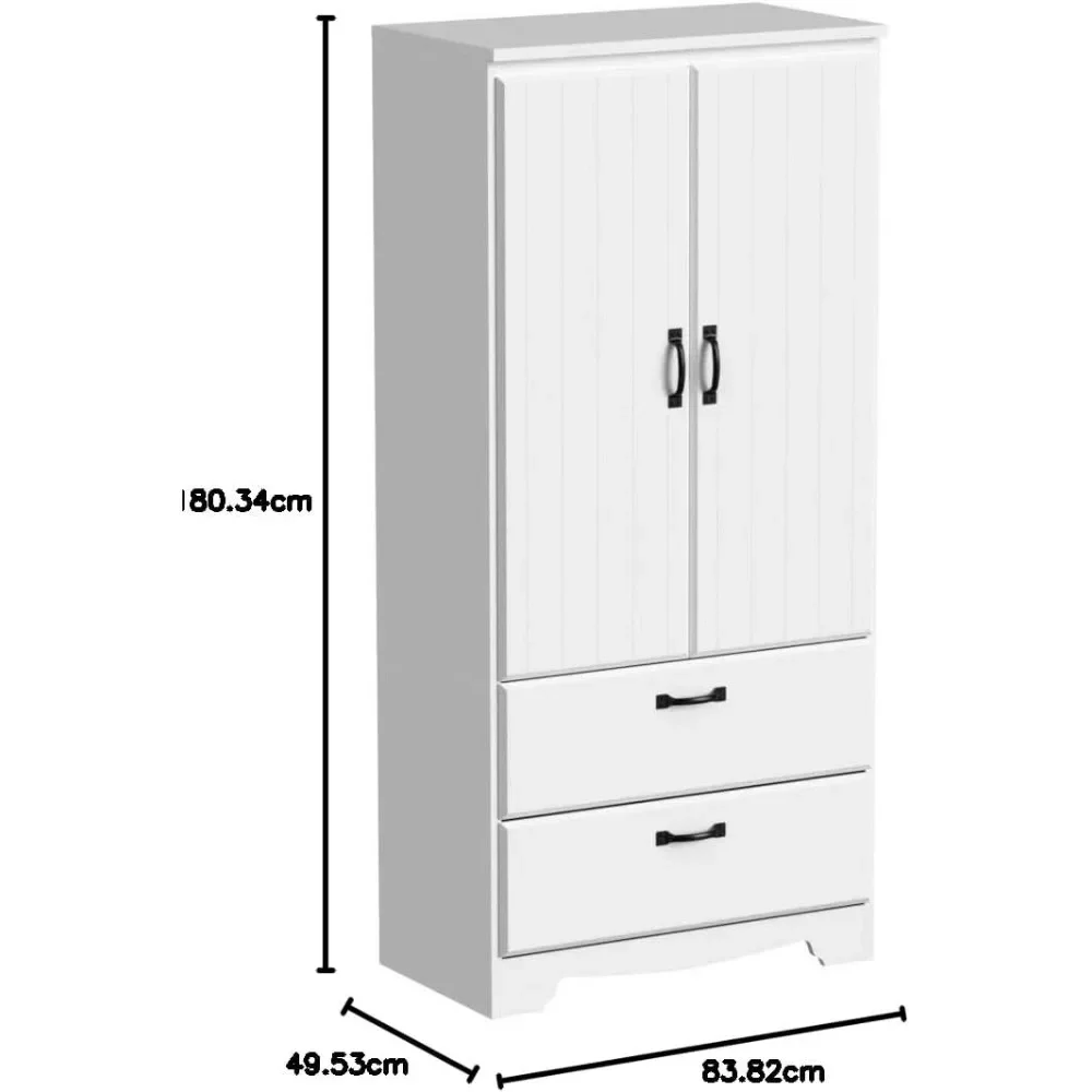 South Shore Farnel Armoire Pure White