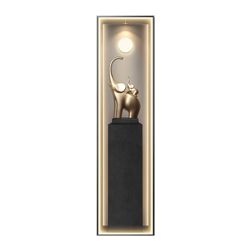 Imagem -05 - Simples Vertical Led Wall Lamp Luz Abstrata Luxo Grand Entrance Decoração Modern Pendurado Pintura Corredor