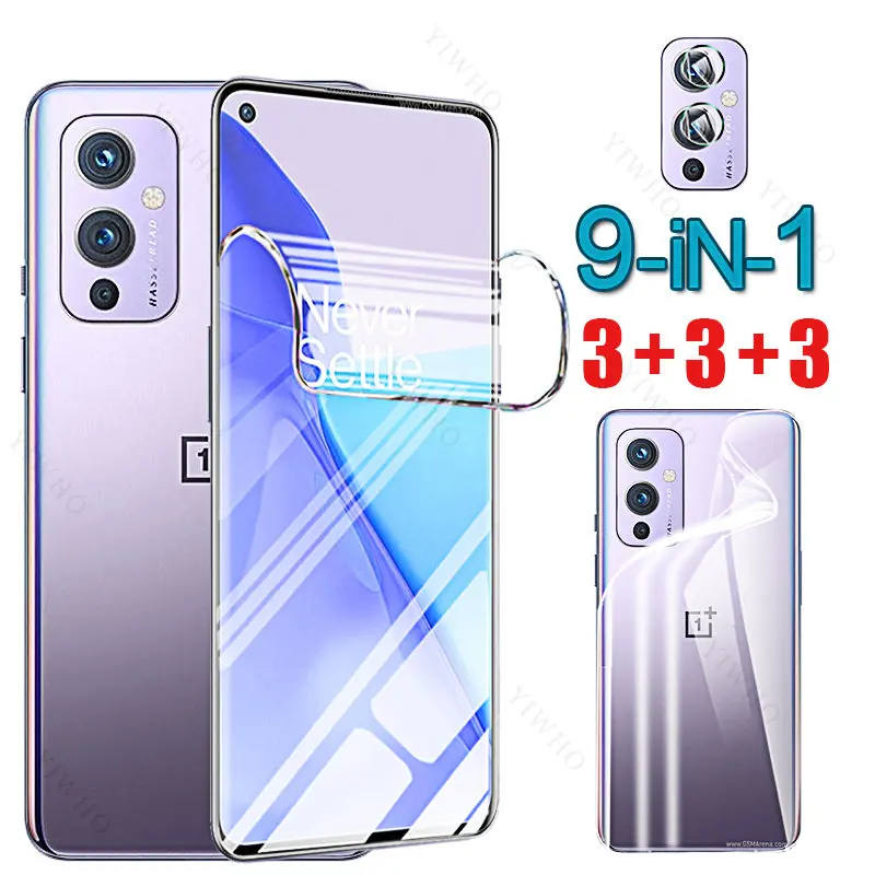 Protective for Oneplus 9 Screen Gel Protector Back Cover Hydrogel Film for OnePlus 9 6.55