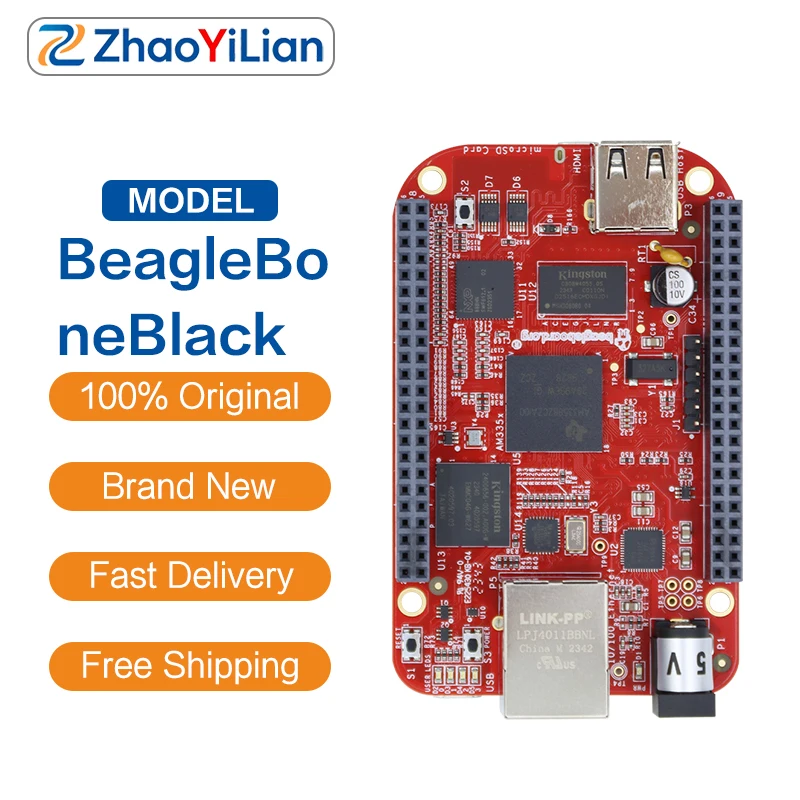 For BeagleBoneBlack Open Source Linux SBC 1GHz Processor GPIO SPI I2C PWM Industrial Control Development Kit