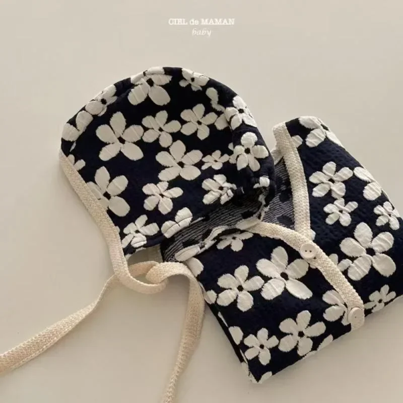 Bellbell Herbstweste für Mädchen mit Mütze, Baby- und Kleinkindweste mit Blumenmuster, ärmellose Jacke für Kleinkinder, Weste mit V-Ausschnitt. – Detail 3