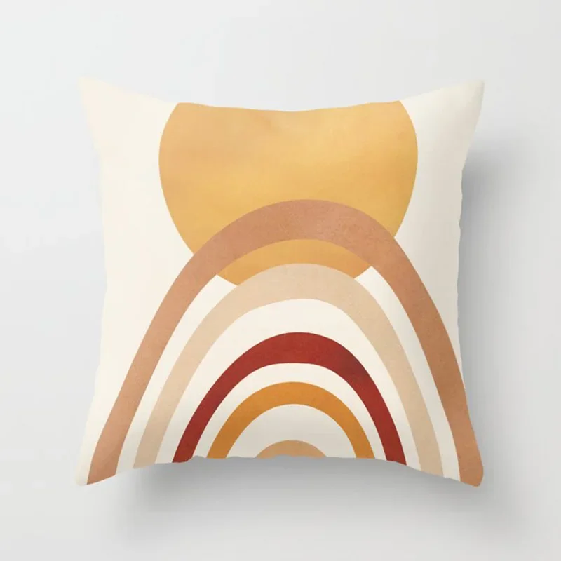 45*45cm Modern Simple Abstract Cushion Cover Plant Leaf Geometric Pillow Sofa Office Seat Home Decoration
