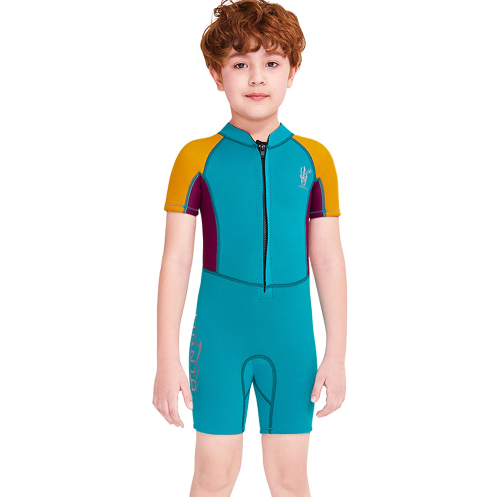 

Kids Wet Suit WIth Short Sleeved 2.5mm Neoprene Keep Warm Swimsuit For Swimming