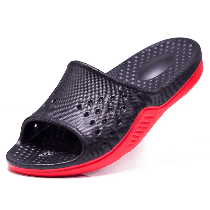 Summer Slippers Men Soft Flip Flops Beach Shoes Indoor Home Flat Sandals Non-Slip Bathroom Slide Large Size For Length 33cm