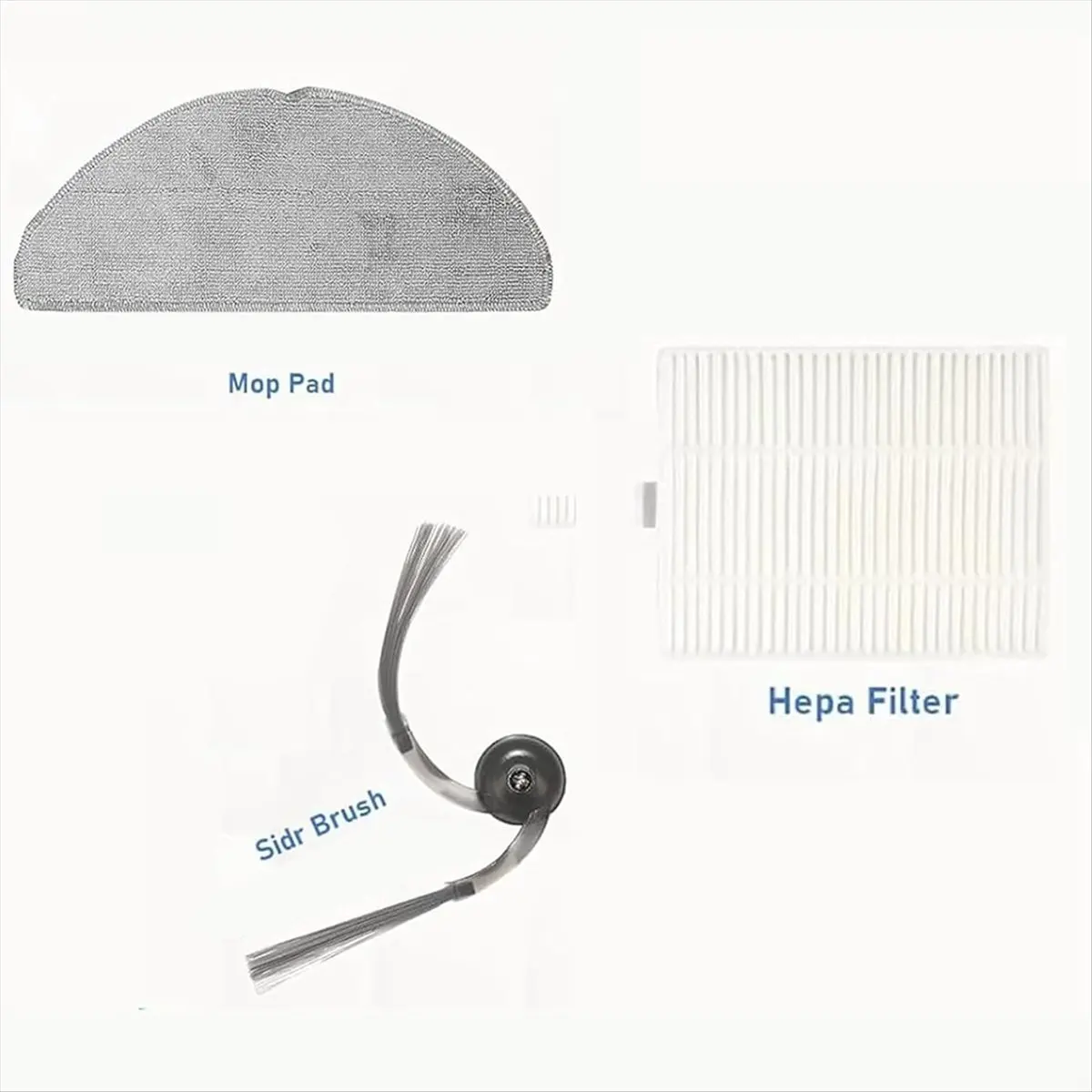 Accurate- Replacement Parts Kit for Roborock Q7 M5/ Q7 M5+/ Q7 L5 Vacuum Cleaner Side Brush Mop Pad HEPA Filter