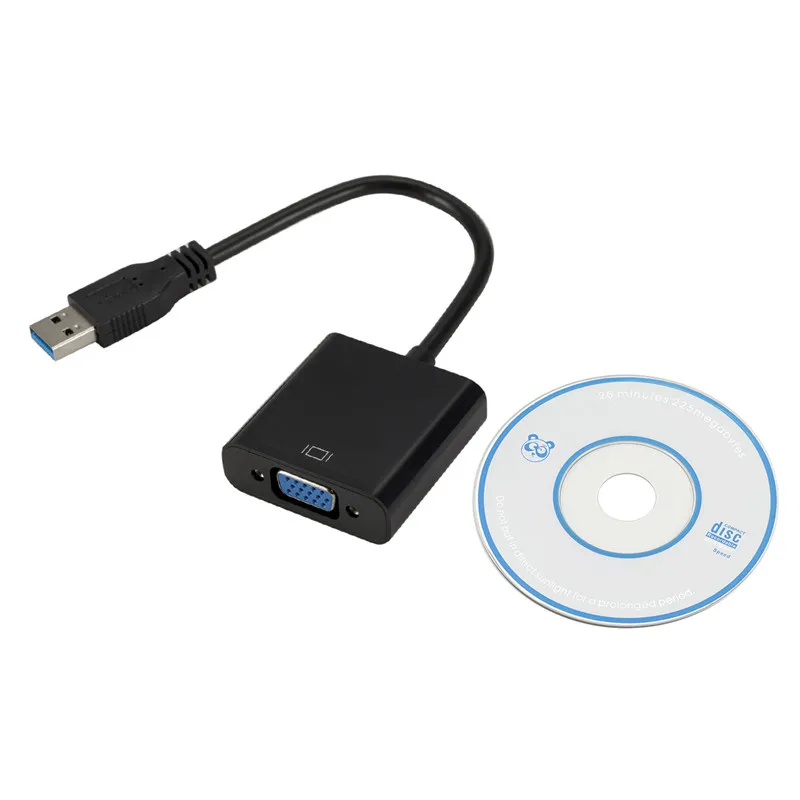 

USB 3.0 To VGA Multi-Display Adapter Converter Switching Cable For Windows 7 8 Laptop Computer Projector S03