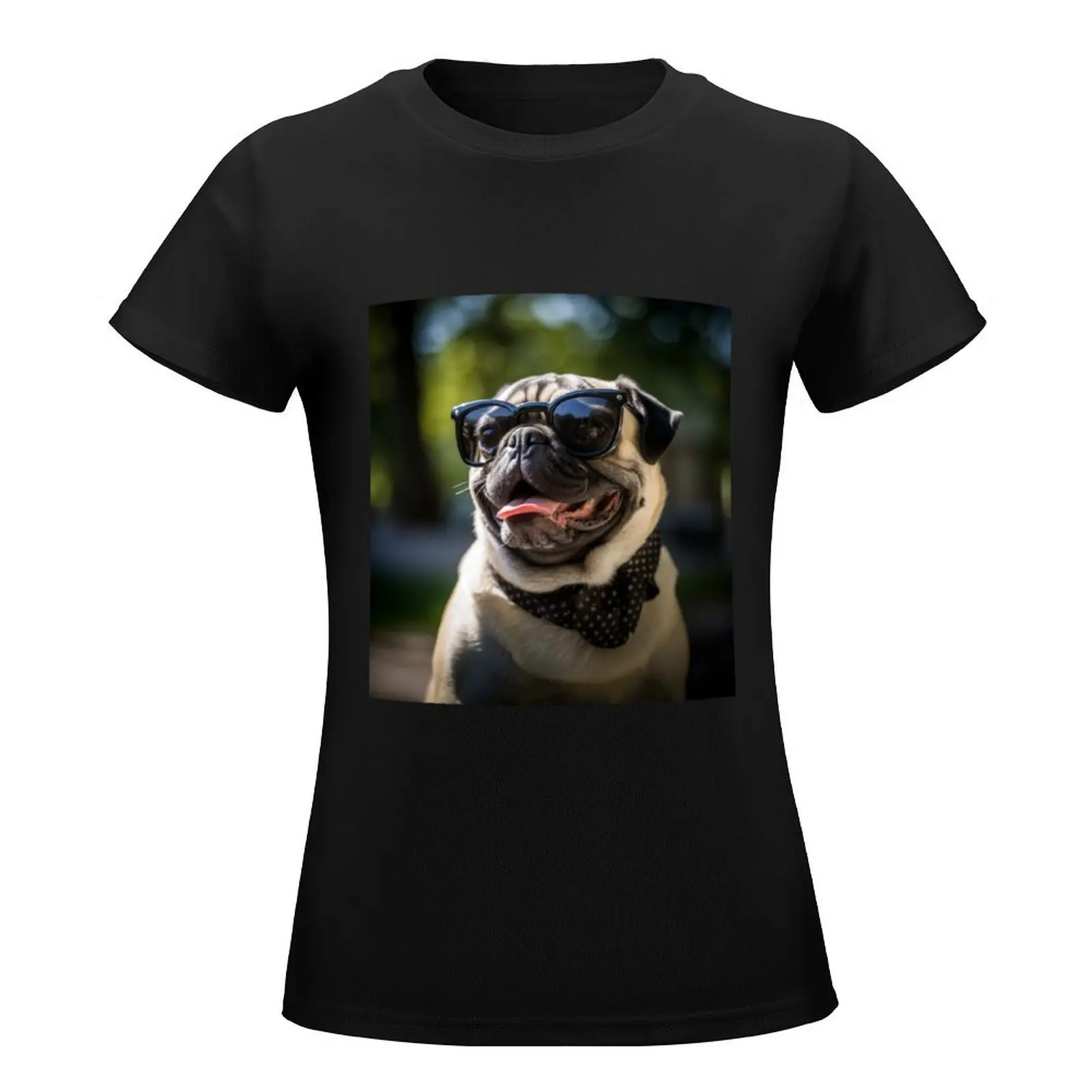 Mr Pug T-Shirt tops shirts graphic tees t shirts for Womens