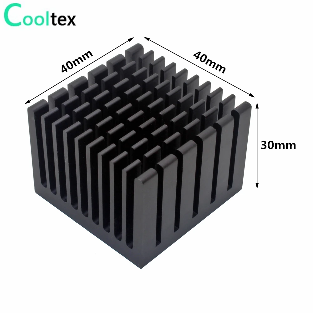 2pcs 40x40x30mm Aluminum Heatsink Radiator Heat Sink Cooling for Electronic Chip LED With Thermal Conductive double sided Tape