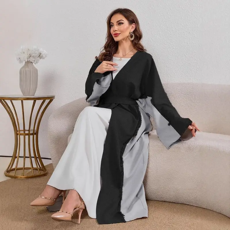 

Восточный длинный кардиган Dr на Ближнем Востоке, двойной цвет, халат, китайский бренд, весенний сезон, ting